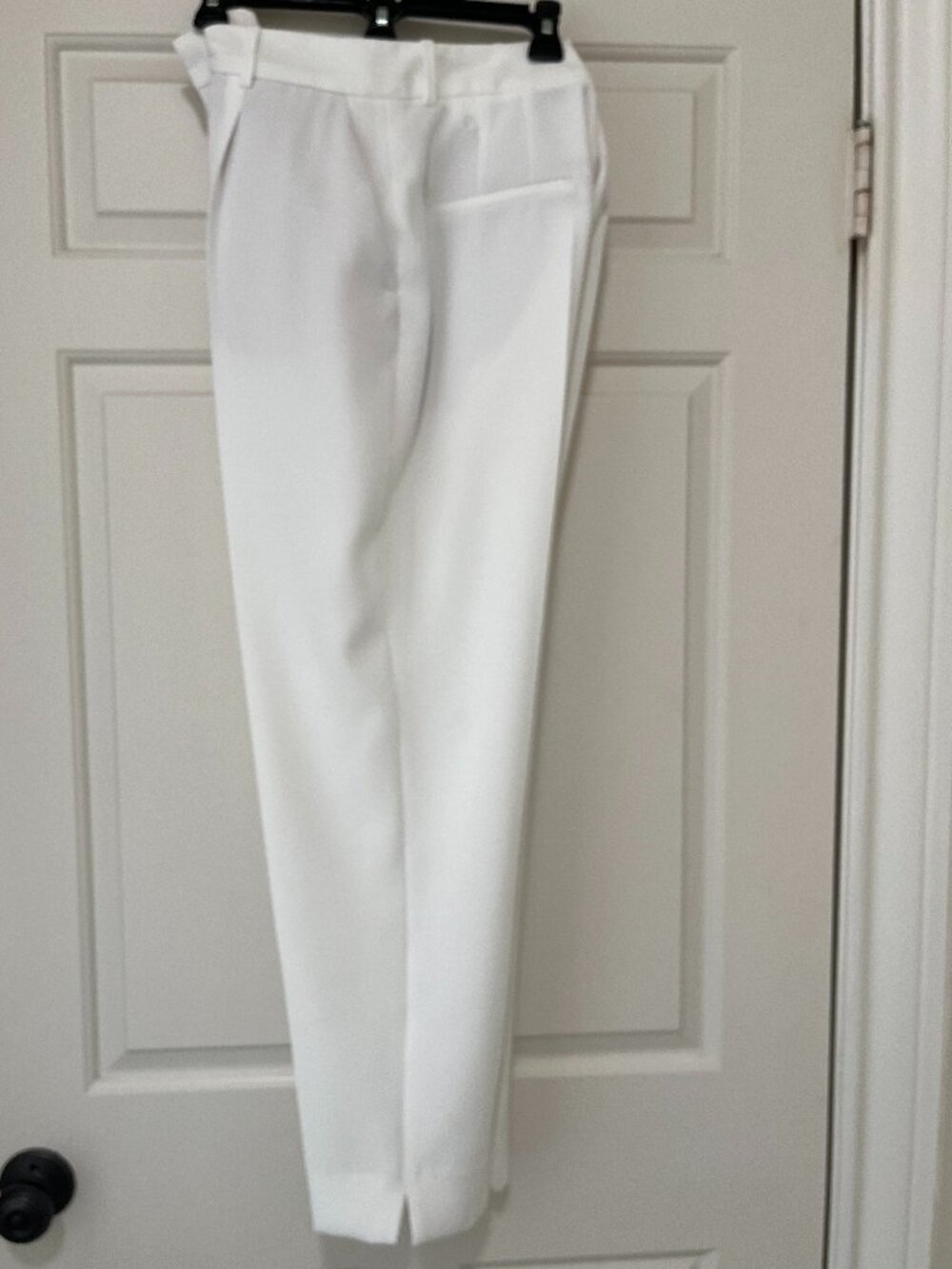 ZARA White High-Waisted Ankle Pants L